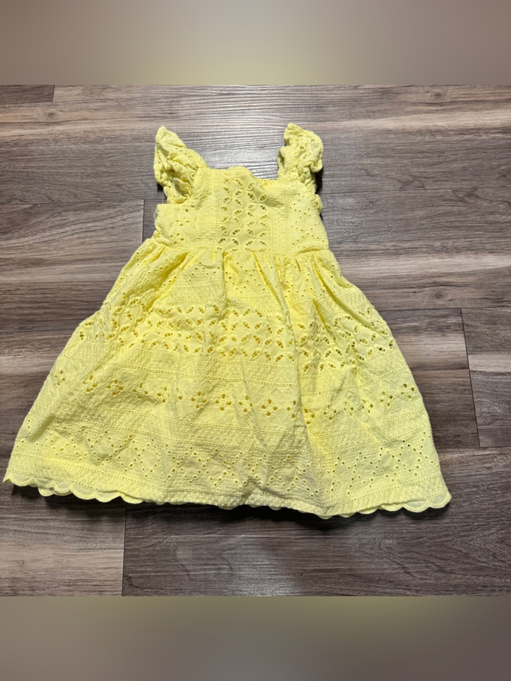 BLUEBERRY BOULEVARD BABY Girls Yellow Eyelet Summer Dress